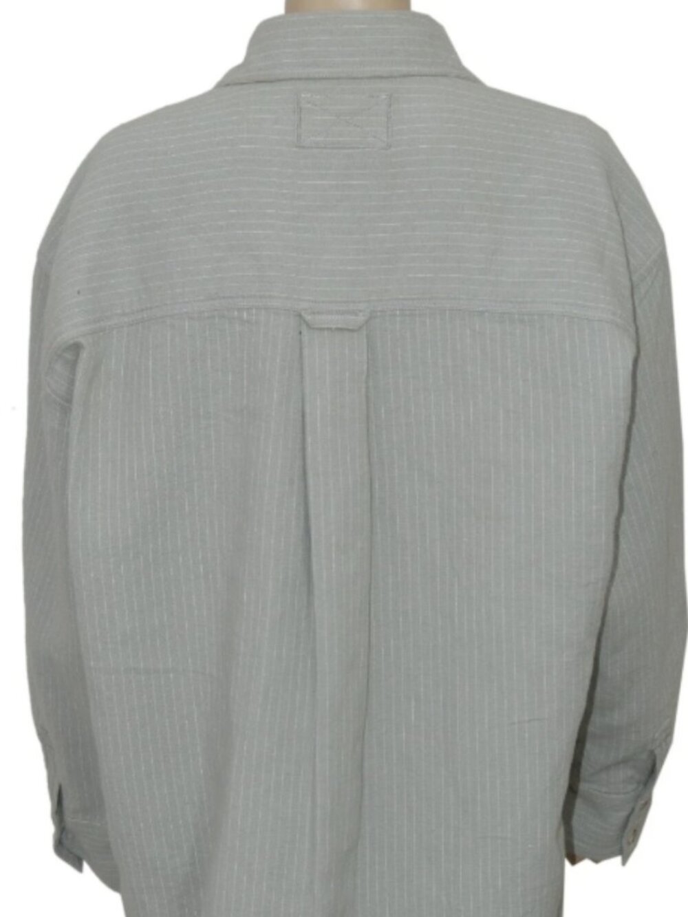 Free People We The Free Freddie Menswear Shirt Top Button Front Gray Tunic M - Picture 6 of 9